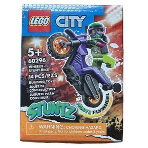 Lego City #60296 Stuntz Wheelie Stunt Bike New